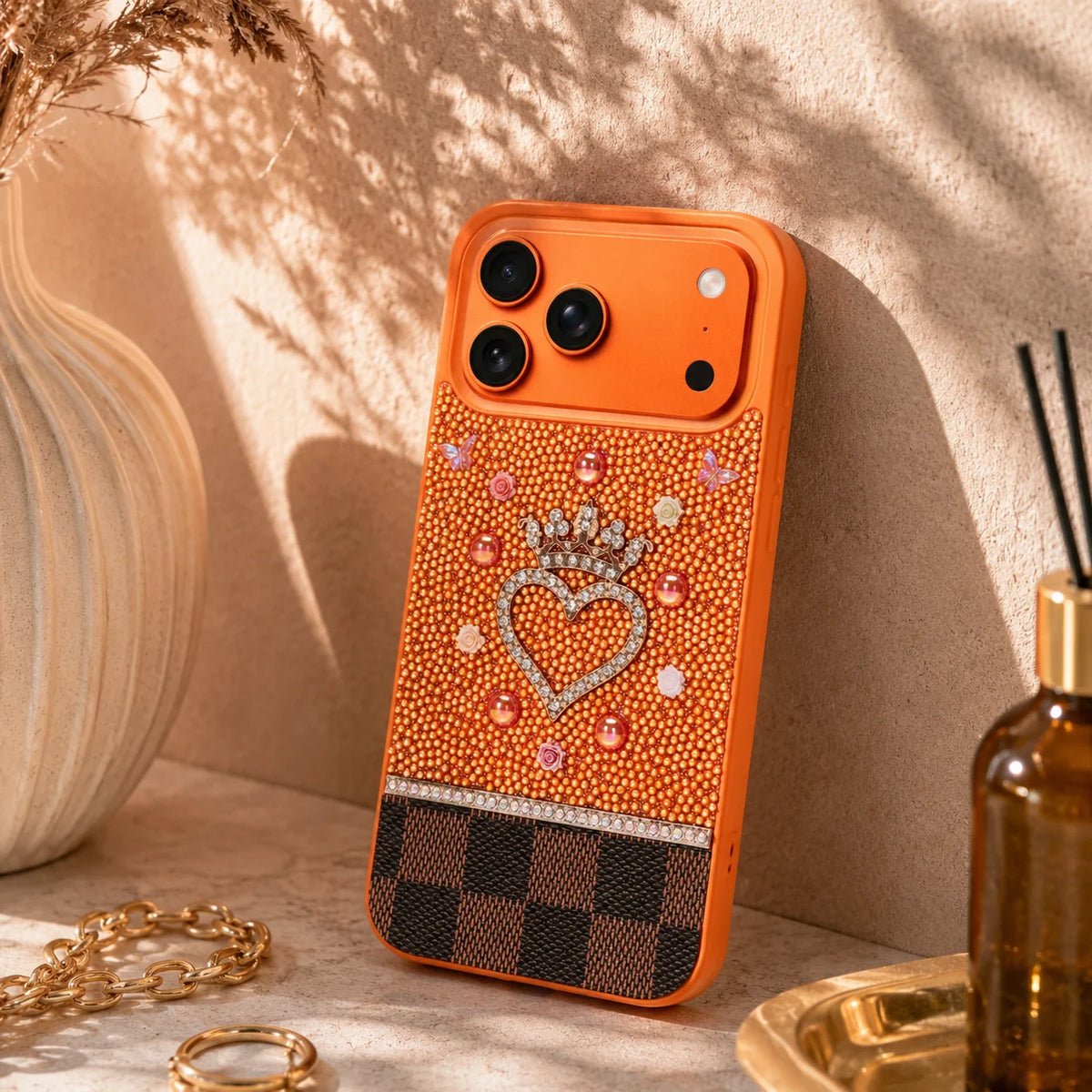 Vissel Heart Crystal Luxury Case for iPhone 18 Pro Max / 17 Pro Max