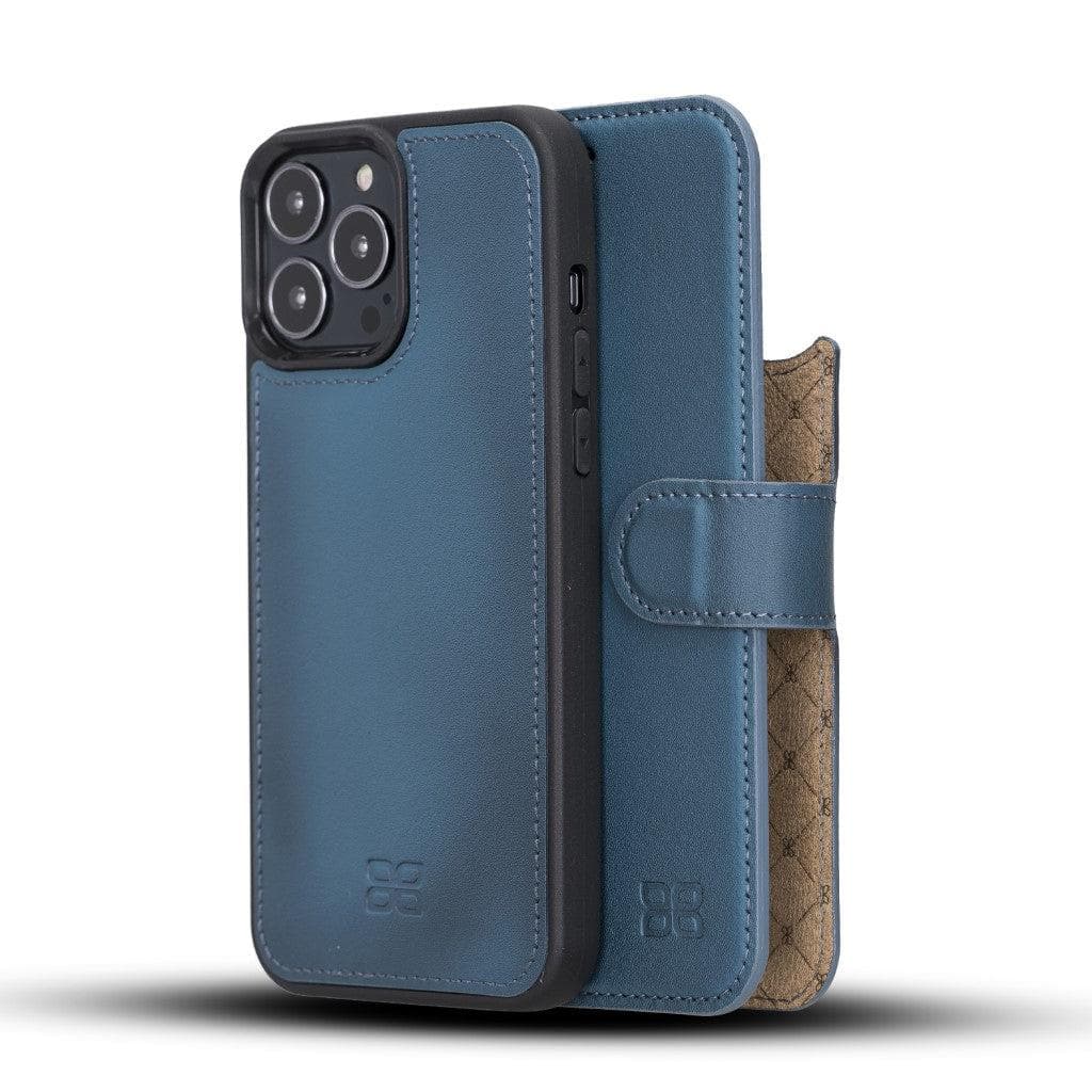 Magic Abnehmbar Leder Wallet Case für iPhone 13 Pro Max aus echtem Leder
