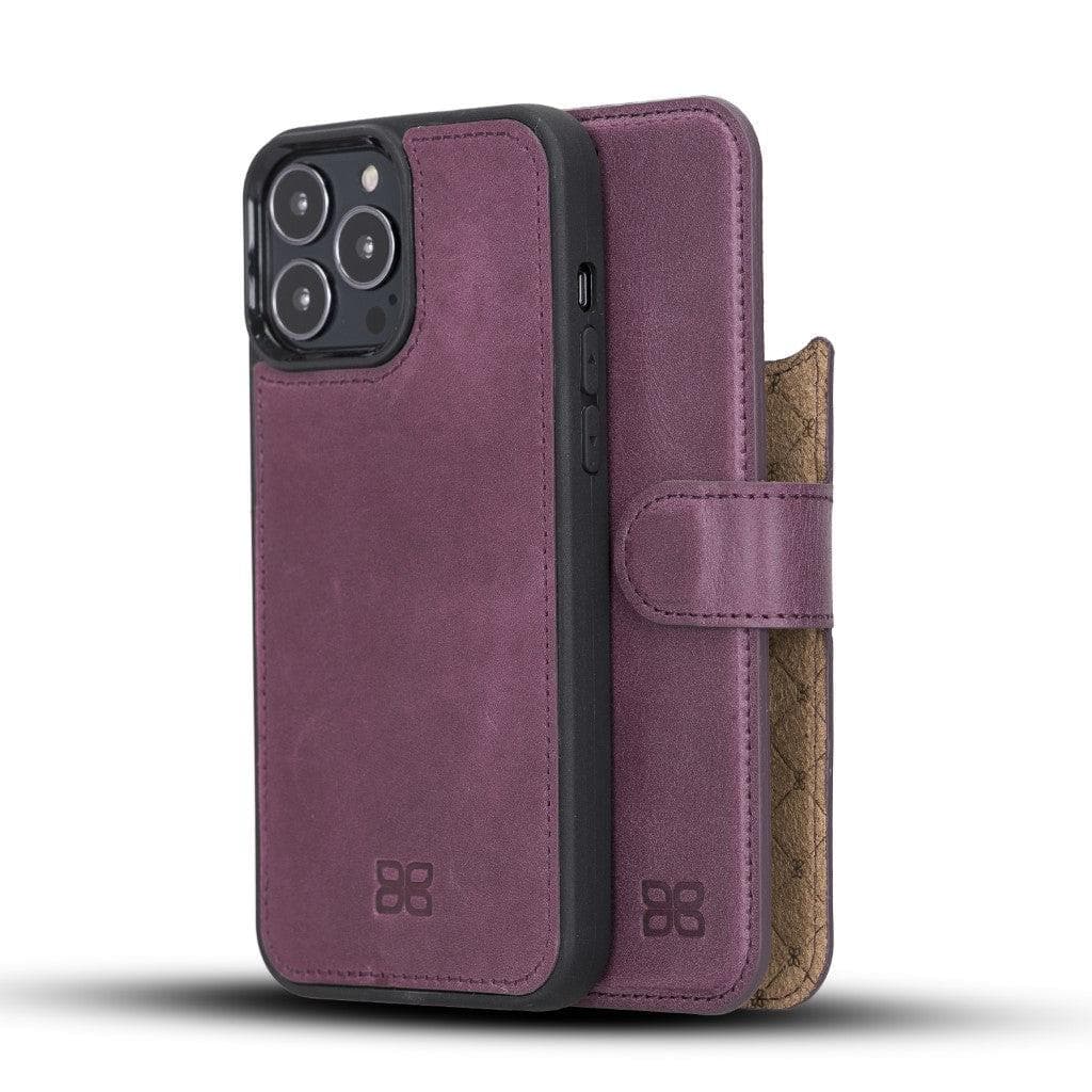 Magic Abnehmbar Leder Wallet Case für iPhone 13 Pro Max aus echtem Leder