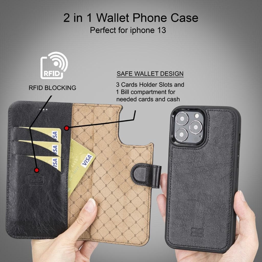 Bouletta Detachable Leather Wallet Case for Apple iPhone 13 Series