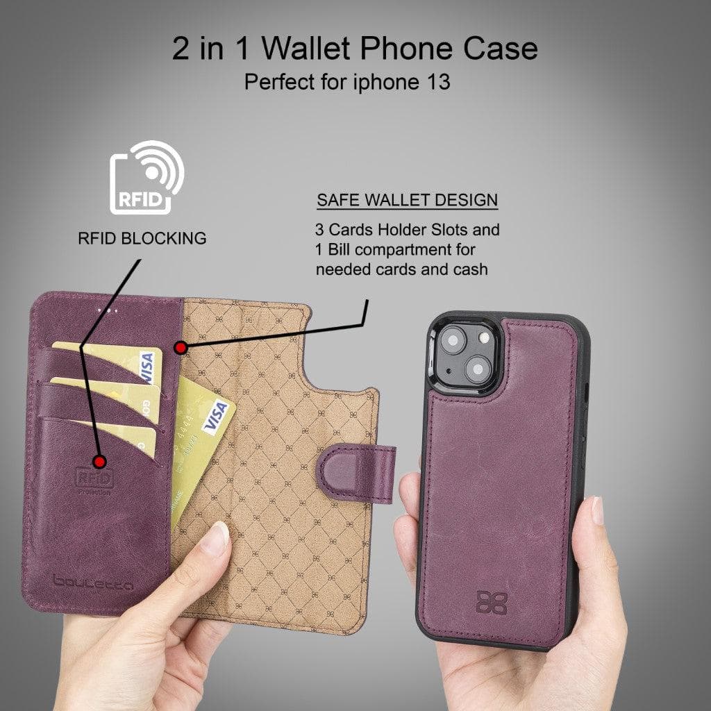 Bouletta Detachable Leather Wallet Case for Apple iPhone 13 Series