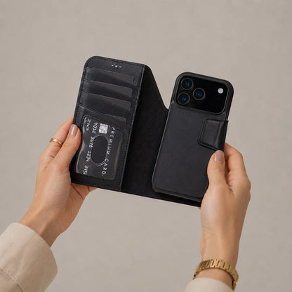 Elite Magic iPhone 18 Pro / 17 Pro Leather Detachable Wallet Case