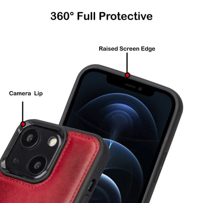 Bouletta Flexible Leather Back Cover with Card Holder for iPhone 13 Series