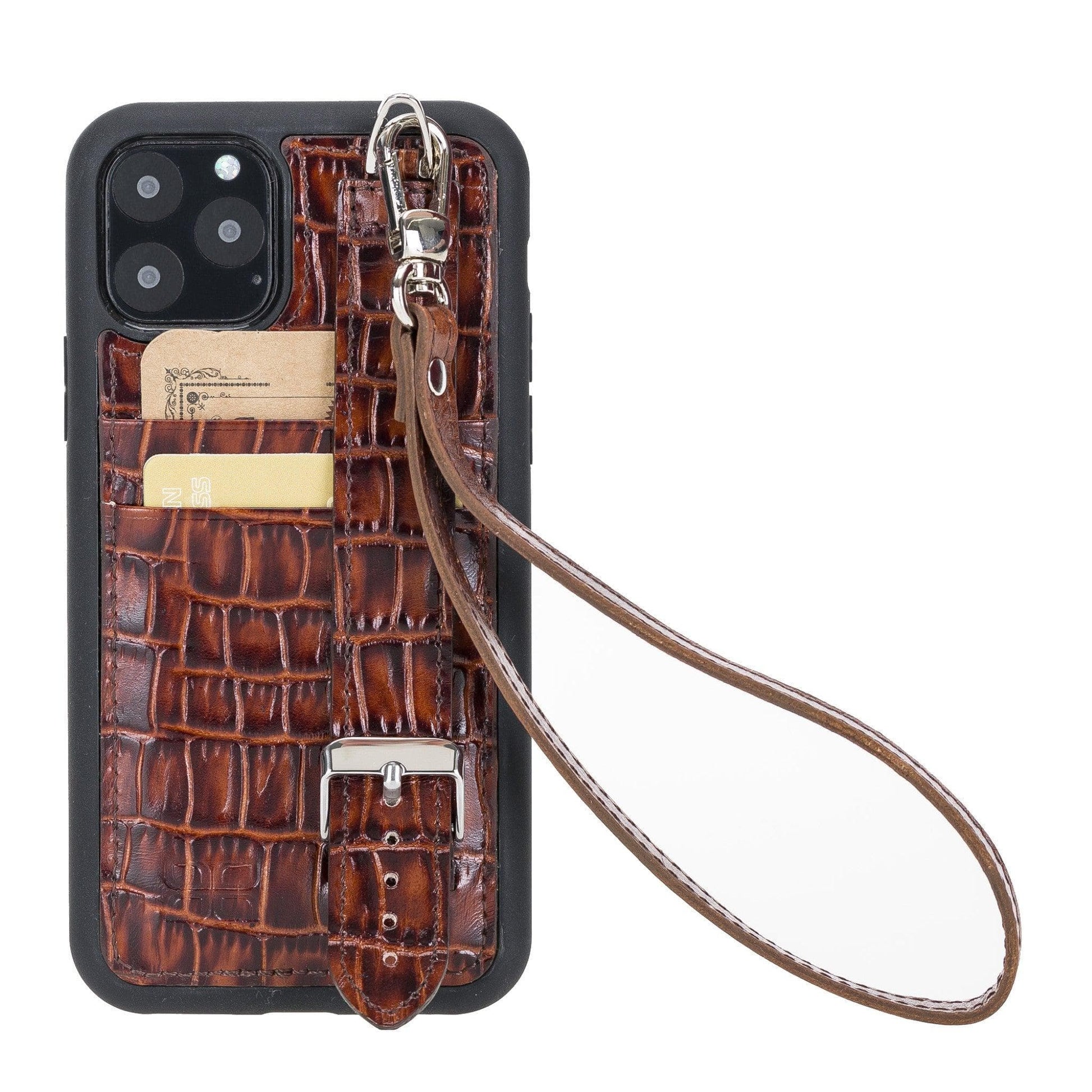 Bouletta Flexible Leather Back Cover with Hand Strap for iPhone 11 Series