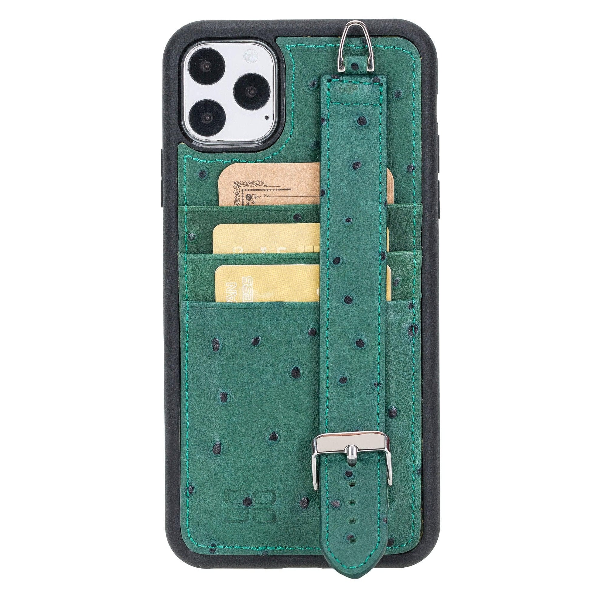 Bouletta Flexible Leather Back Cover with Hand Strap for iPhone 11 Series