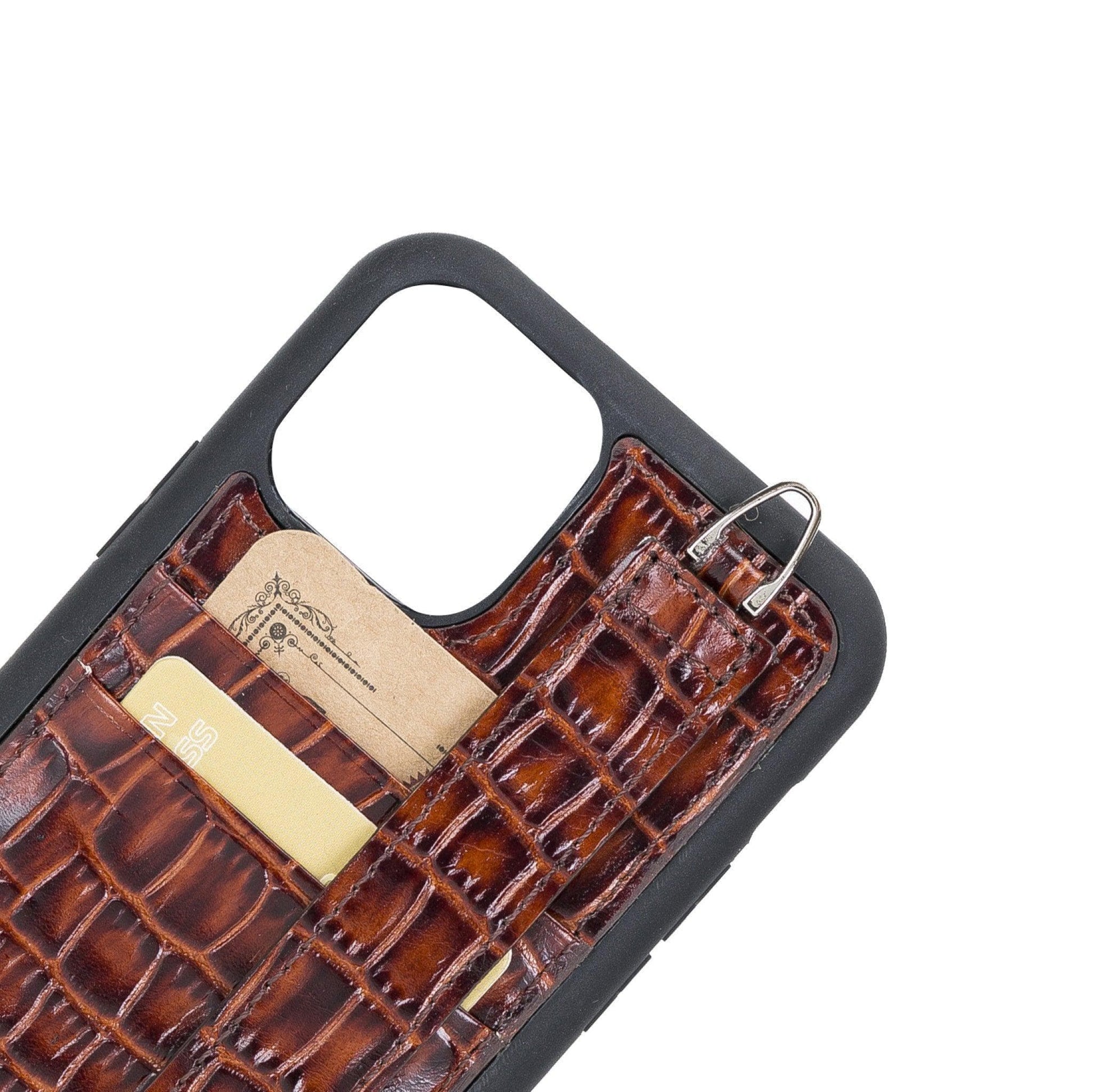 Bouletta Flexible Leather Back Cover with Hand Strap for iPhone 11 Series