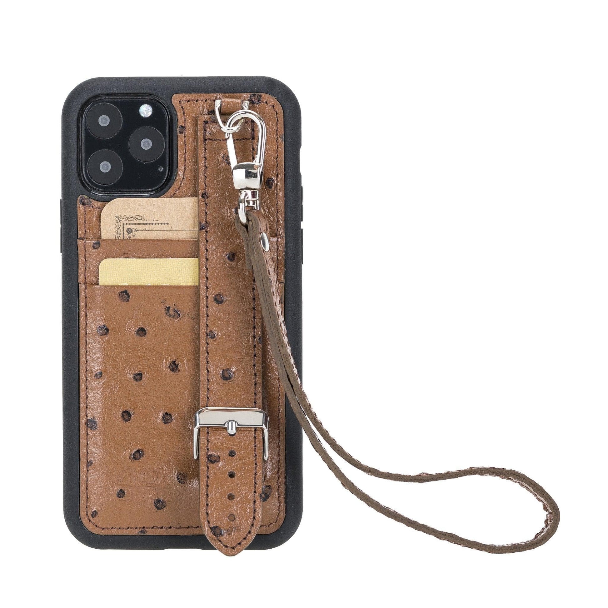 Bouletta Flexible Leather Back Cover with Hand Strap for iPhone 11 Series