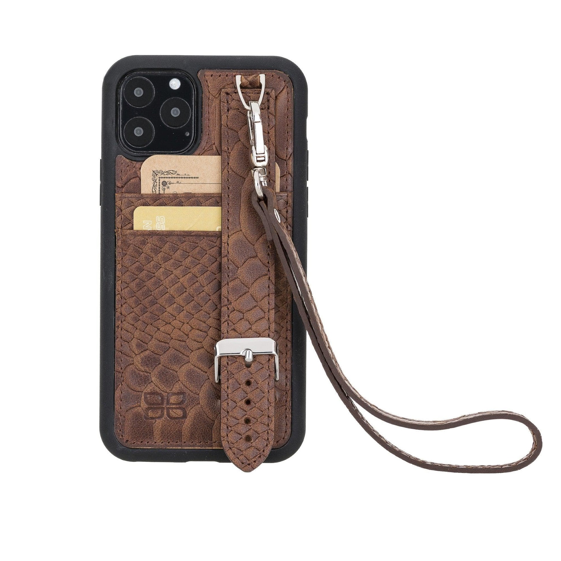 Bouletta Flexible Leather Back Cover with Hand Strap for iPhone 11 Series