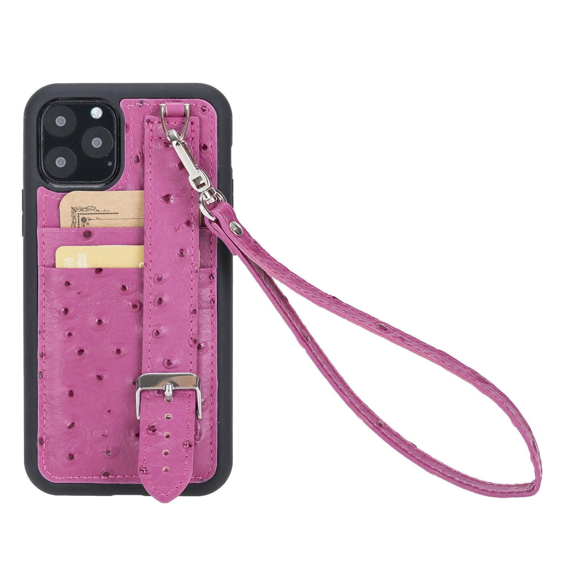 Bouletta Flexible Leather Back Cover with Hand Strap for iPhone 11 Series