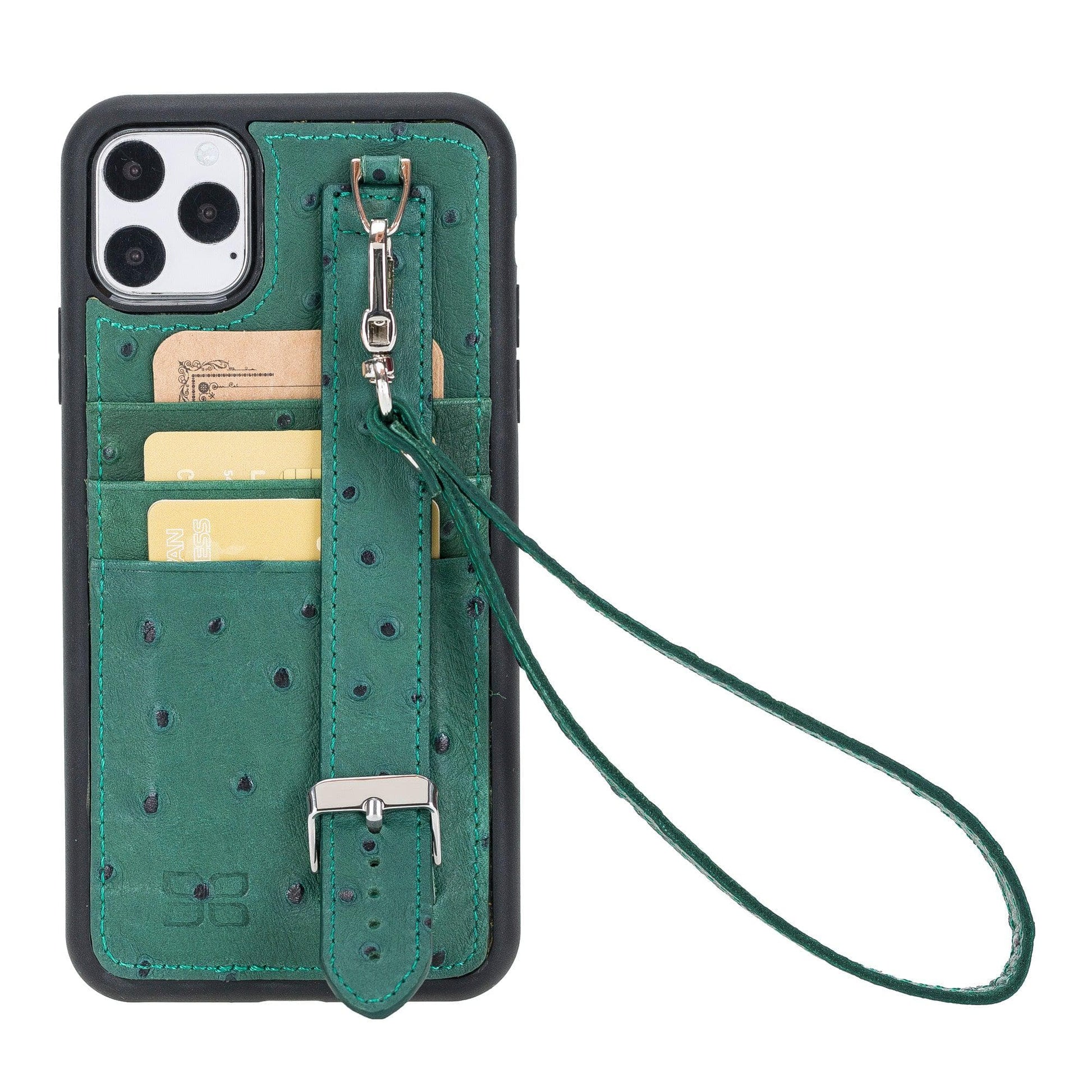 Bouletta Flexible Leather Back Cover with Hand Strap for iPhone 11 Series