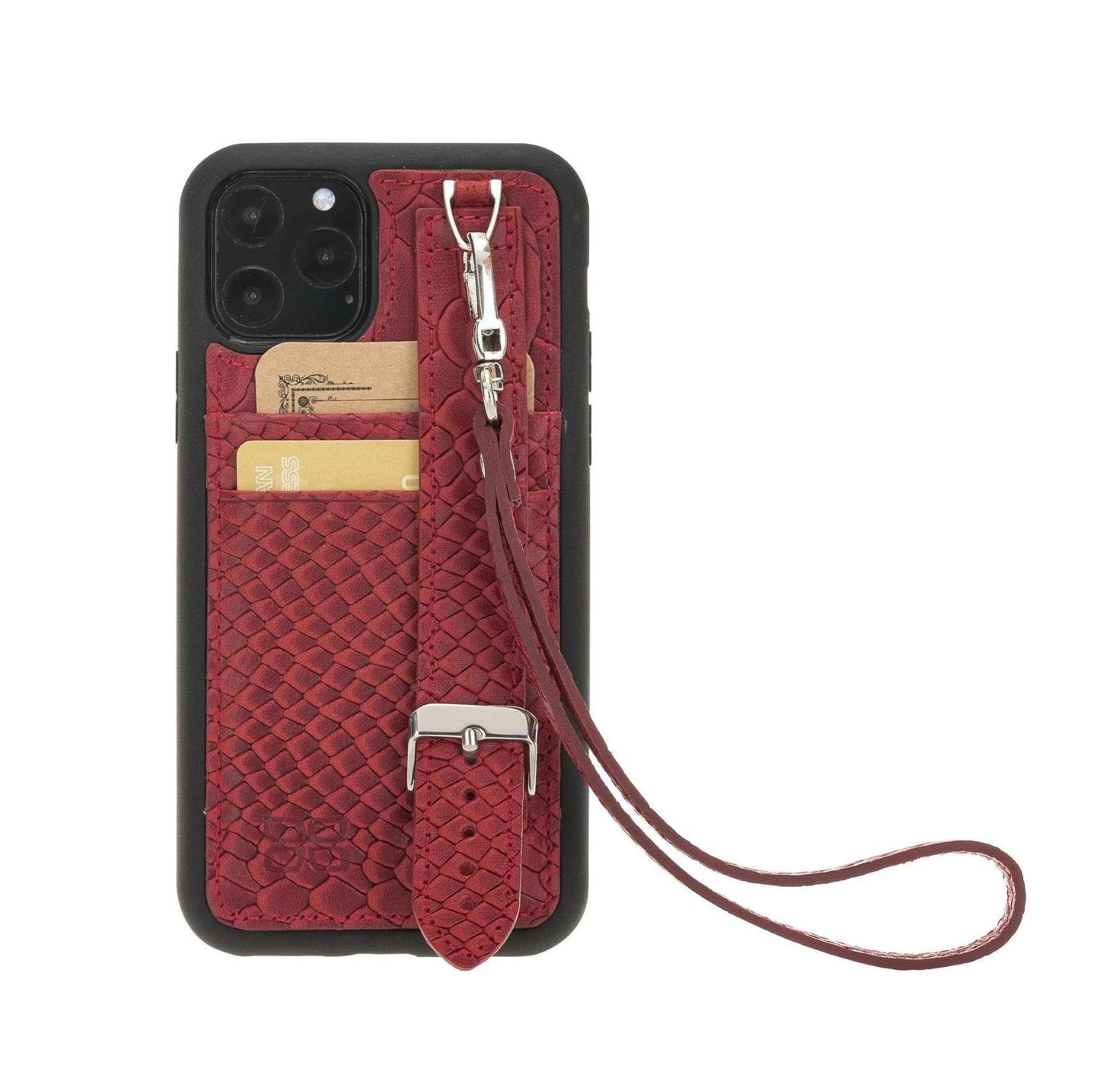 Bouletta Flexible Leather Back Cover with Hand Strap for iPhone 11 Series