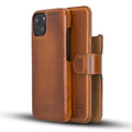 Bouletta Full Leather Coating Detachable Wallet Case for Apple iPhone 13 Series iPhone 13 / Tan