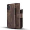 Bouletta Full Leather Coating Detachable Wallet Case for Apple iPhone 13 Series iPhone 13 / Dark Brown