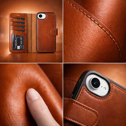 Magic iPhone 17E/16E Detachable Leather Wallet Case
