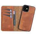 Bouletta Detachable Leather Wallet Cases for Apple iPhone 12 Series iPhone 12 Mini / Tiguan Tan