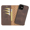 Bouletta Detachable Leather Wallet Cases for Apple iPhone 12 Series iPhone 12 Mini / Dark Brown