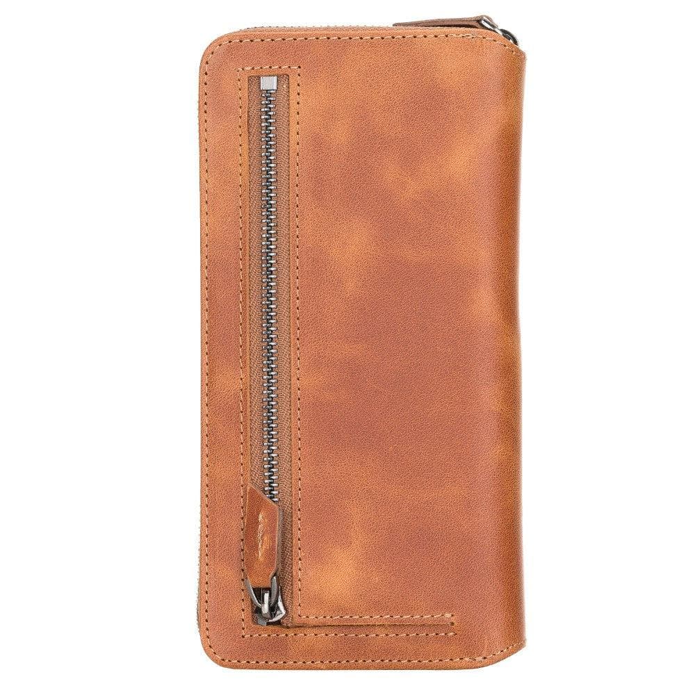 Bouletta Detachable Leather Zipper Wallet Cases for Samsung Galaxy S21 Series S21 Ultra / Black