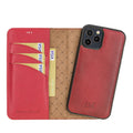 Bouletta Detachable Leather Wallet Cases for Apple iPhone 12 Series iPhone 12 Pro - iPhone 12 / Red