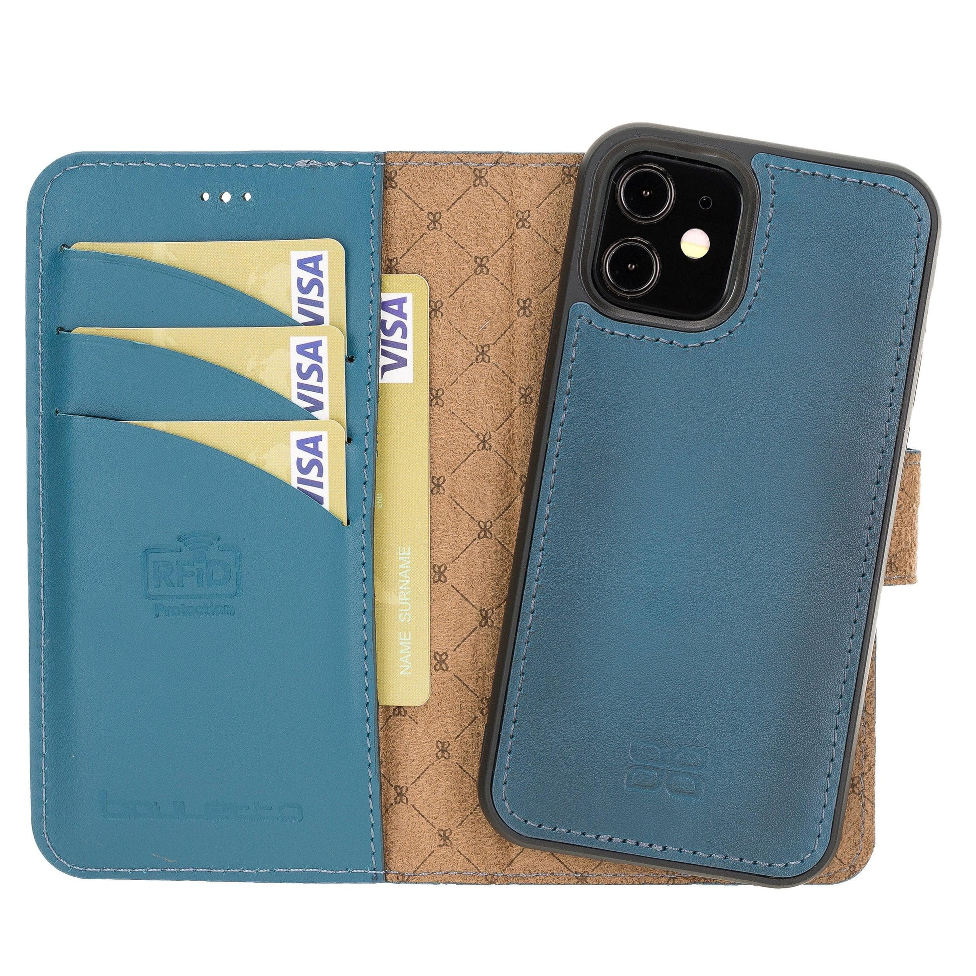 Bouletta Detachable Leather Wallet Cases for Apple iPhone 12 Series iPhone 12 Mini / Blue