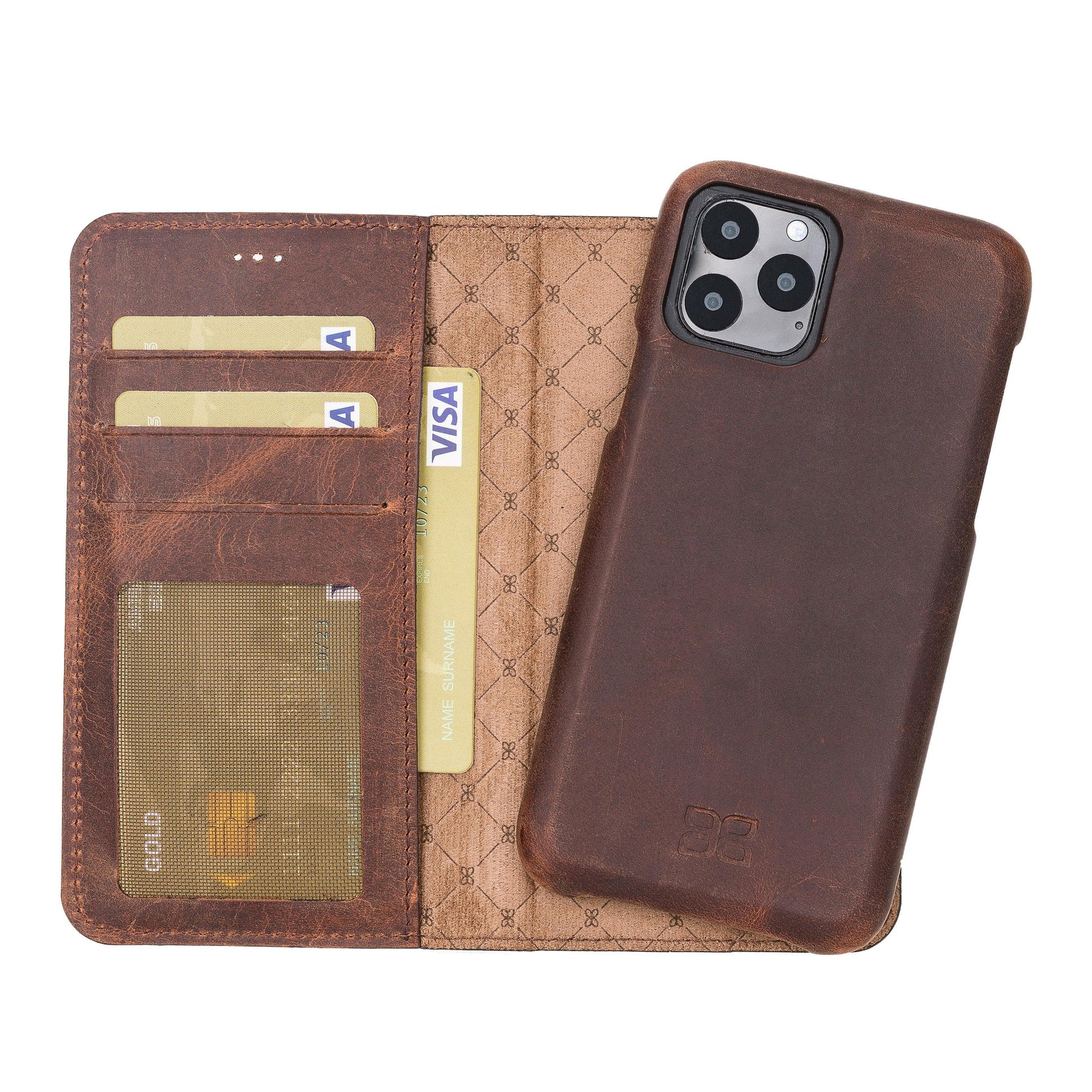 Bouletta Detachable Fully Covering Leather Wallet Case For Apple iPhone 11 Series iPhone 11 Pro Max / Tan