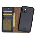 Bouletta Detachable Fully Covering Leather Wallet Case For Apple iPhone 11 Series iPhone 11 / Black