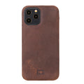 Bouletta F360 Magnetic Detachable Leather Wallet Cases for Apple iPhone 12 Series iPhone 12 Promax / Dark Brown