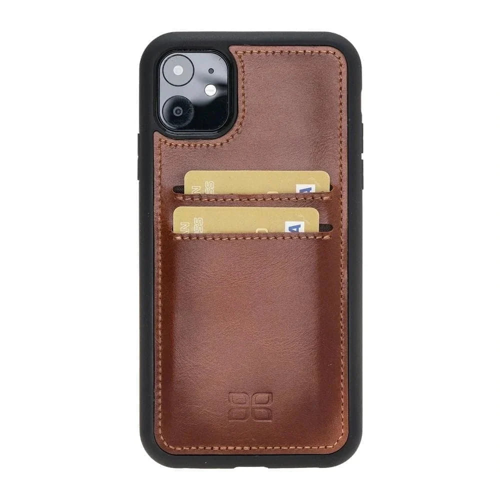 Bouletta Bouletta Flexible Leather Back Cover With Card Holder for iPhone 11 Series iPhone 11 Promax / Brown