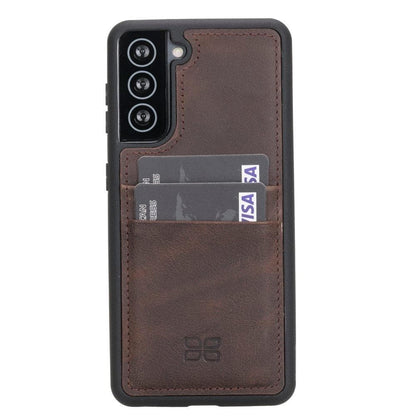 Bouletta Flex Cover Back with Card Holder Leather Cases for Samsung Galaxy S21 Series
