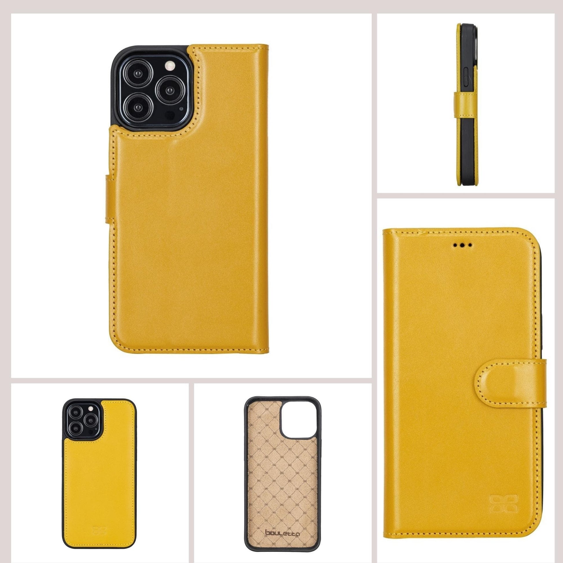 Bouletta Limited Edition Apple iPhone 13 Pro Max and iPhone 13 Pro Detachable Leather Wallet Case