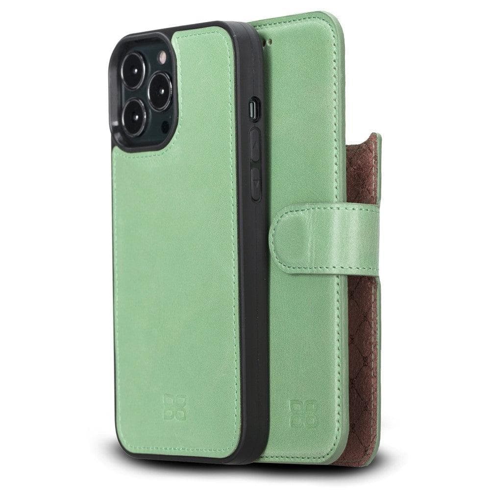 Magic Colorful Abnehmbar Leder Wallet Case für iPhone 13 Pro Max aus echtem Leder