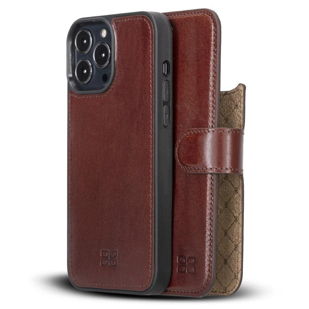 Magic Colorful Abnehmbar Leder Wallet Case für iPhone 13 Pro Max aus echtem Leder
