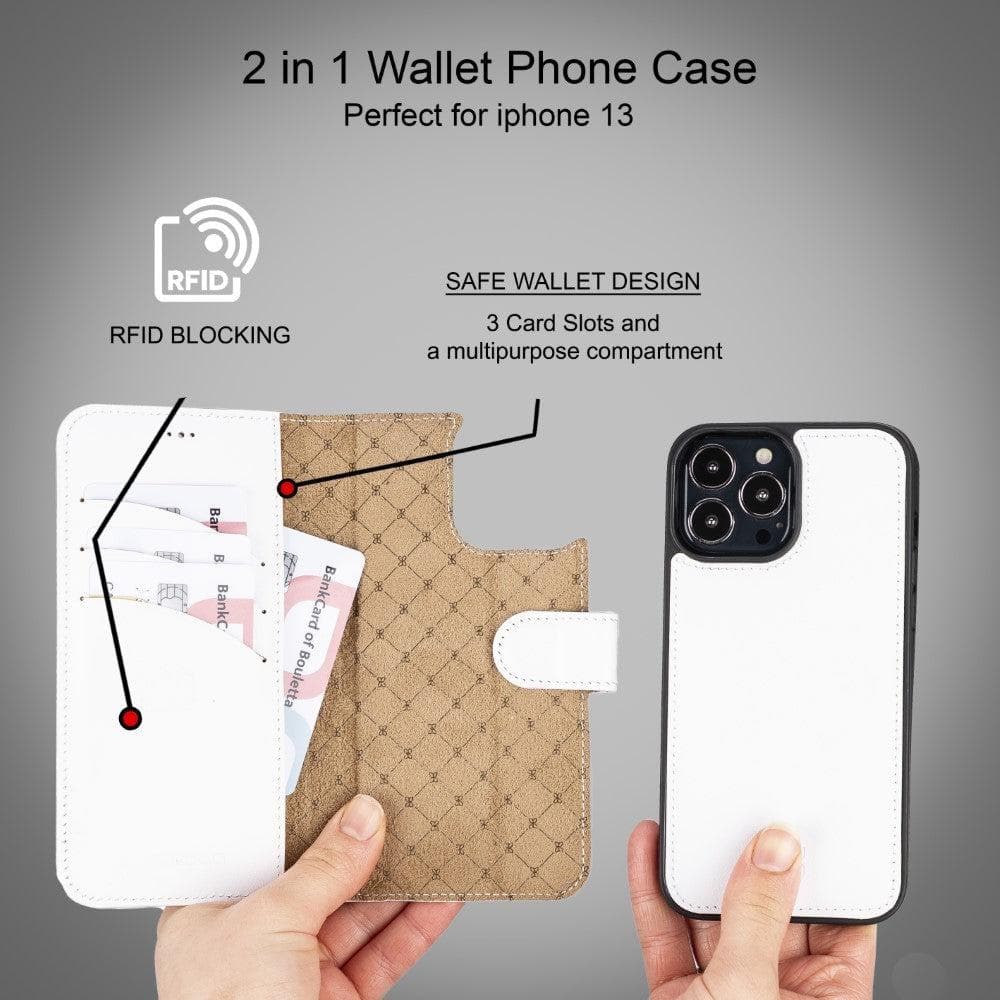 Bouletta Limited Edition Apple iPhone 13 Pro Max and iPhone 13 Pro Detachable Leather Wallet Case