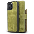 Bouletta Limited Edition Apple iPhone 13 Pro Max and iPhone 13 Pro Detachable Leather Wallet Case Yellow Green / iPhone 13 Pro Max 6.7