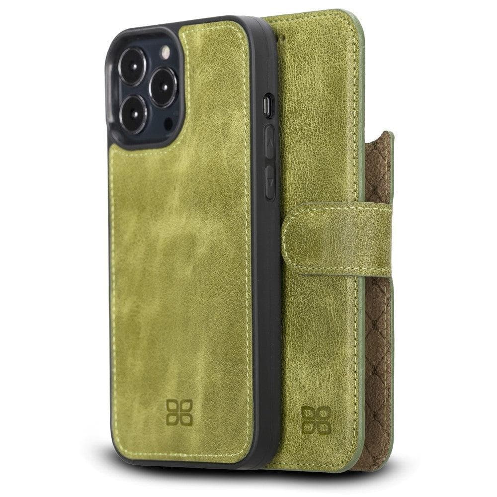 Bouletta Limited Edition Apple iPhone 13 Pro Max and iPhone 13 Pro Detachable Leather Wallet Case Mustard / iPhone 13 Pro Max 6.7"