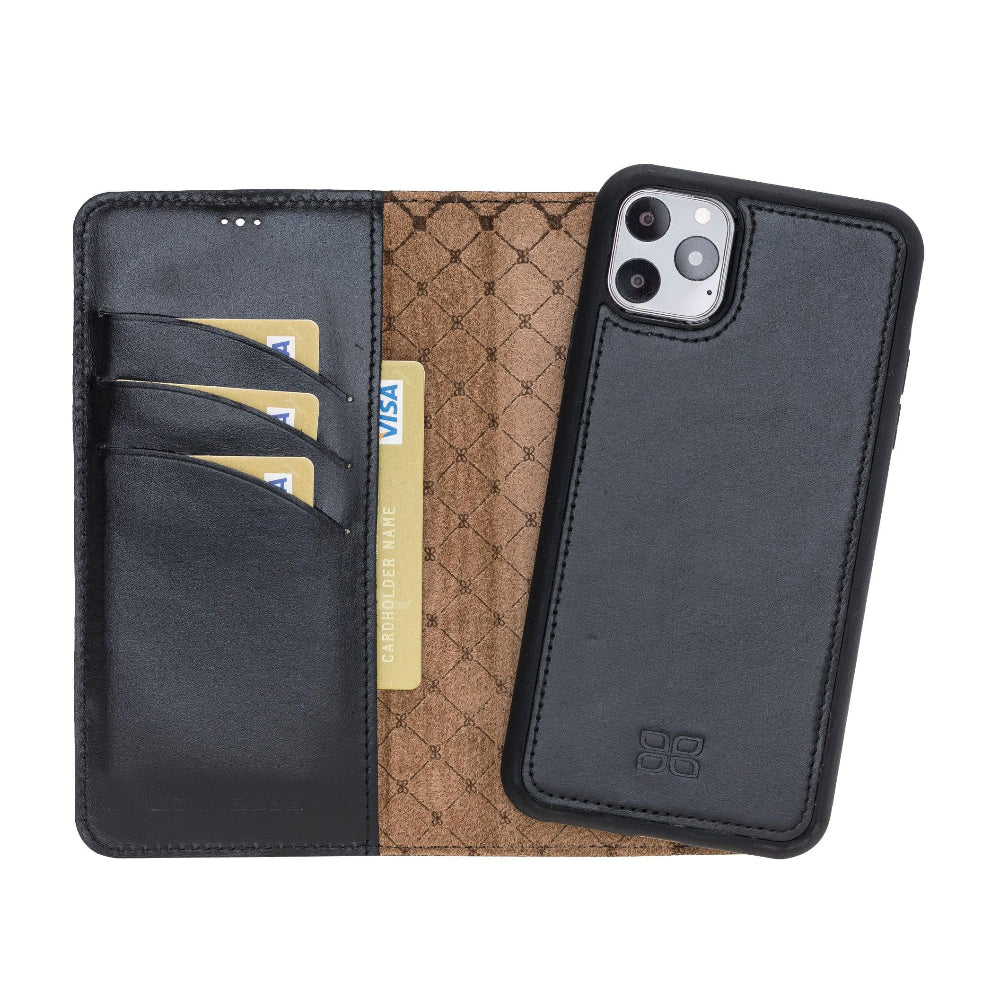 Bouletta Magnetic Detachable Leather Phone Case for Apple iPhone 11 Series iPhone 11 Pro Max / Black