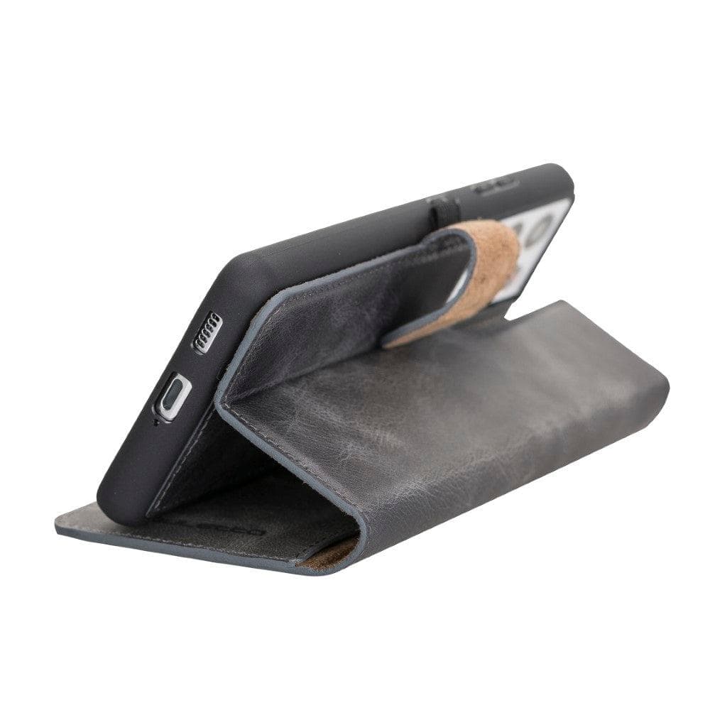 Magic Abnehmbar Leder Wallet Case für Samsung Galaxy S21 Ultra aus echtem Leder