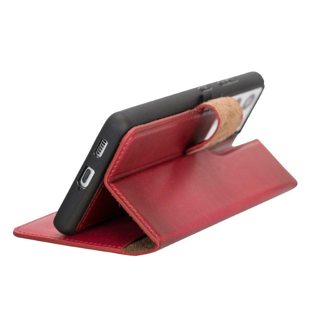 Magic Abnehmbar Leder Wallet Case für Samsung Galaxy S21 Ultra aus echtem Leder