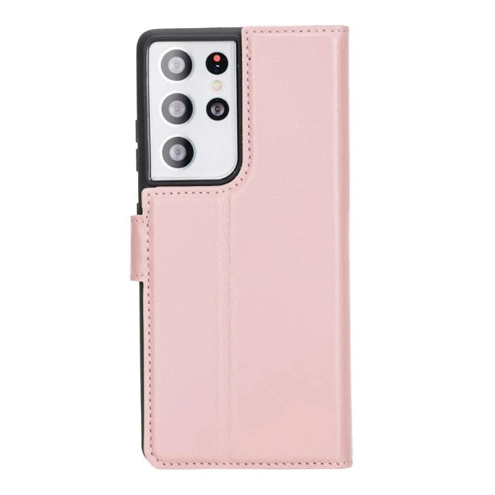 Magic Abnehmbar Leder Wallet Case für Samsung Galaxy S21 Ultra aus echtem Leder