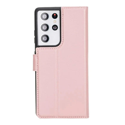Magic Abnehmbar Leder Wallet Case für Samsung Galaxy S21 Ultra aus echtem Leder