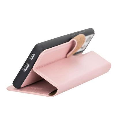 Magic Abnehmbar Leder Wallet Case für Samsung Galaxy S21 Ultra aus echtem Leder