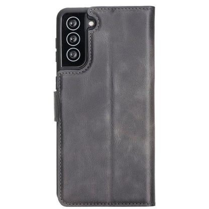 Magic Abnehmbar Leder Wallet Case für Samsung Galaxy S21 Plus aus echtem Leder