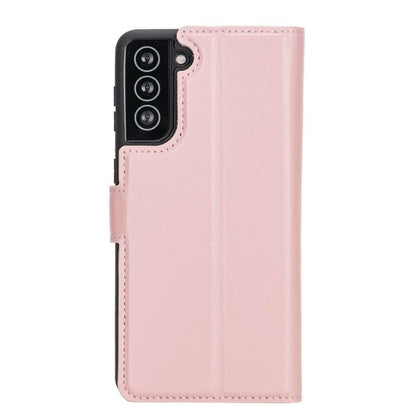 Magic Abnehmbar Leder Wallet Case für Samsung Galaxy S21 aus echtem Leder
