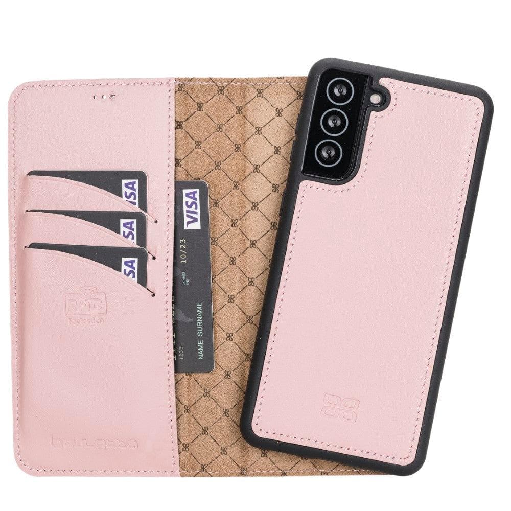 Magic Abnehmbar Leder Wallet Case für Samsung Galaxy S21 aus echtem Leder