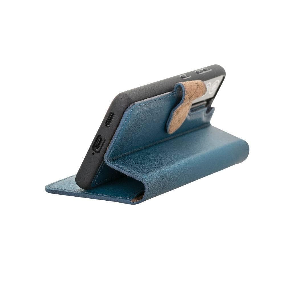 Magic Abnehmbar Leder Wallet Case für Samsung Galaxy S21 Ultra aus echtem Leder