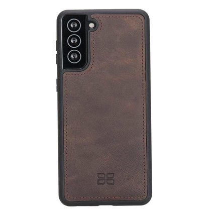 Magic Abnehmbar Leder Wallet Case für Samsung Galaxy S21 aus echtem Leder