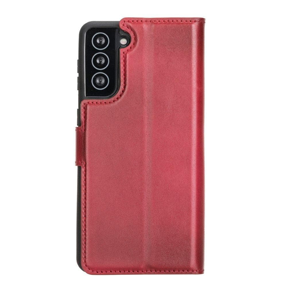 Magic Abnehmbar Leder Wallet Case für Samsung Galaxy S21 aus echtem Leder