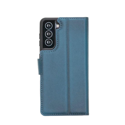 Magic Abnehmbar Leder Wallet Case für Samsung Galaxy S21 aus echtem Leder
