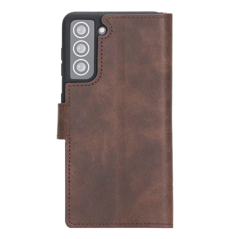 Bouletta Non-Detachable Leather Wallet Cases for Samsung Galaxy S21 Series S21 6.2" / Dark Brown