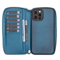 Bouletta Detachable Leather Zipper Wallet Cases for Apple iPhone 12 Series iPhone 12 Pro Max / Blue