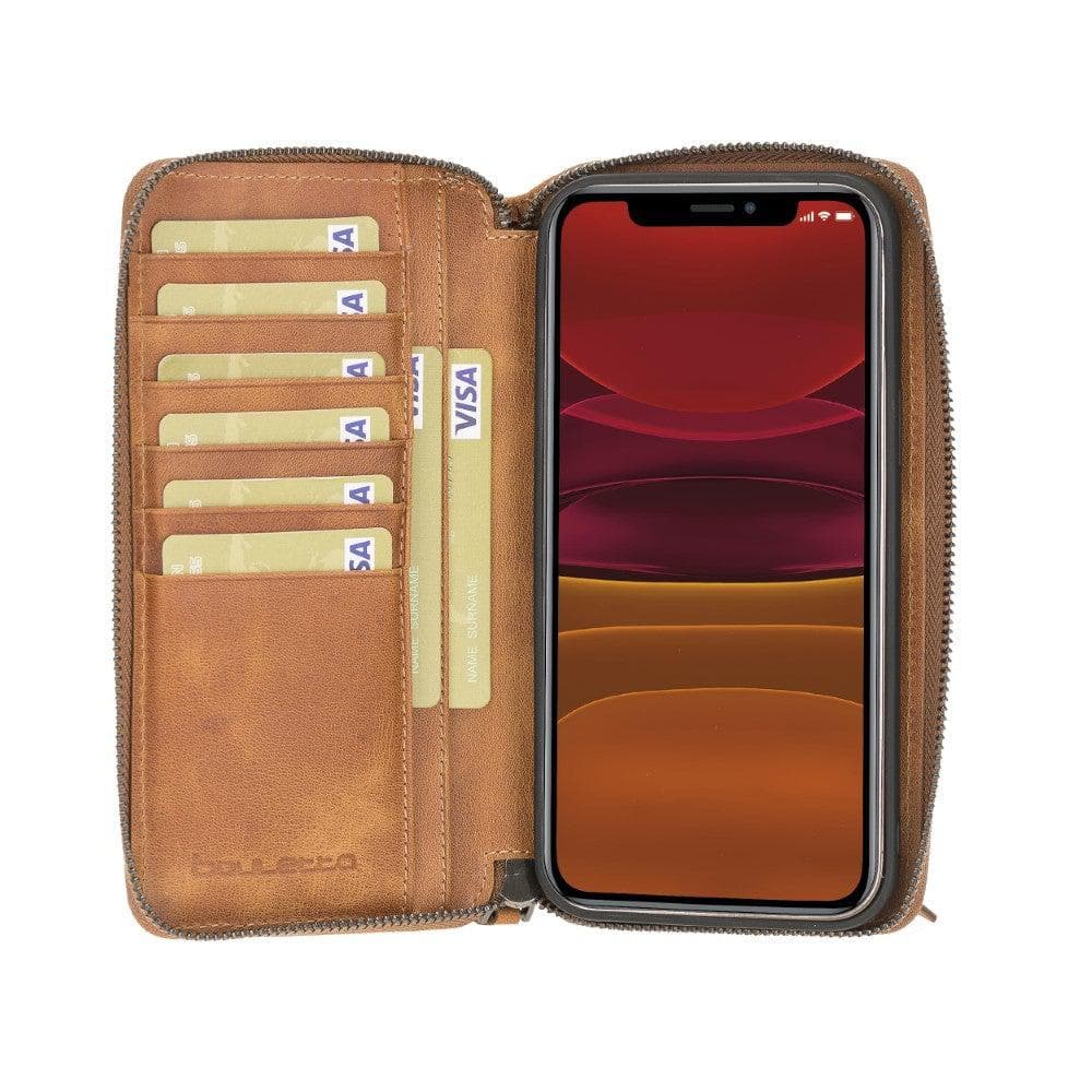 Bouletta Detachable Leather Zipper Wallet Cases for Apple iPhone 12 Series